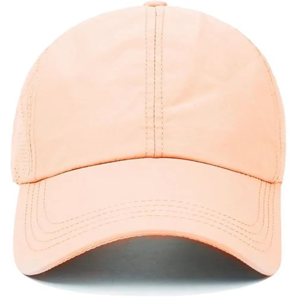 Womens Pink Crises Cross Ponytail Adjustable High Messy Bun Classic Baseball Cap